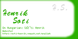 henrik soti business card